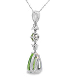 2.35ct Peridot Diamond Fashion Pendants 10KT White Gold