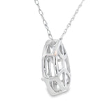 Rose Quartz Diamond Fashion Pendants 10KT White Gold