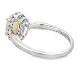Natural .95ct Opal Diamond Ring 10KT White Gold