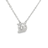 1.00ct Lab Grown Diamond Pendant Sterling Silver
