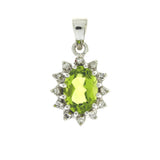 .96ct Peridot Diamond Fashion Pendants 10KT White Gold