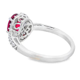 Created Ruby Created Sapphire Ring Sterling Silver