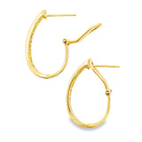 1.00ct Diamond Hoop Earrings 14KT Yellow Gold