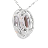 .40ct Quartz Diamond Fashion Pendants 10KT White Gold