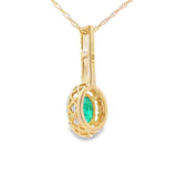 .46ct Emerald Diamond Fashion Pendants 10KT Yellow Gold