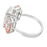 10.00ct Lab Grown Diamond 3 Stone Ring 14KT White Gold