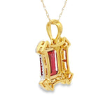 1.87ct Garnet Diamond Fashion Pendants 10KT Yellow Gold
