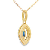 Sapphire Diamond Fashion Pendants 10KT Yellow Gold