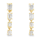 Lab Grown Diamond Dangle Earrings 14KT Yellow Gold