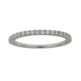 Cubic Zirconium Wedding Band Ring Sterling Silver