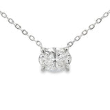 1.00ct Lab Grown Diamond Pendant Sterling Silver