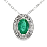 .46ct Emerald Diamond Fashion Pendants 10KT White Gold