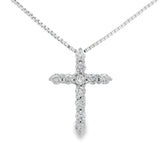 .15ct Diamond Cross Religious Pendant 14KT Yellow Gold