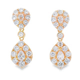 Lab Grown Diamond Dangle Earrings 14KT Yellow Gold