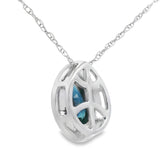 .54ct Sapphire Diamond Fashion Pendants 10KT White Gold