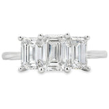2.00ct Lab Grown Diamond 3 Stone Ring 14KT White Gold