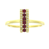 Natural .30ct Ruby Diamond Ring 14KT Yellow Gold