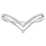 .09ct Diamond Fashion band rings 10KT White Gold