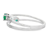 .47ct Emerald Diamond Ring 14KT White Gold