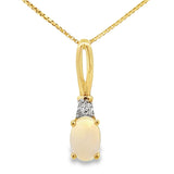 .02ct Opal Diamond Fashion Pendants 10KT Yellow Gold