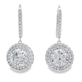 8.33ct Moissanite Dangle Earrings Sterling Silver