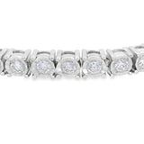 Lab Grown Diamond Tennis Bracelet Sterling Silver