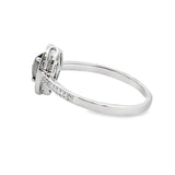 Genuine .55ct Onyx Diamond Ring 10KT White Gold