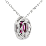 .52ct Garnet Diamond Fashion Pendants 10KT White Gold