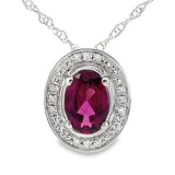 .52ct Garnet Diamond Fashion Pendants 10KT White Gold