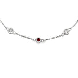 .17ct Ruby Diamond Bracelet 14KT White Gold