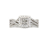 1.00ct Diamond Engagement Ring Set 10KT White Gold