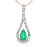 .37ct Emerald Diamond Fashion Pendants 10KT Yellow Gold