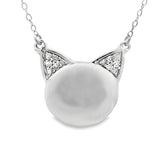 Natural .05ct Diamond Animal Pendant Sterling Silver
