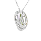 .52ct Peridot Diamond Fashion Pendants 10KT White Gold