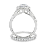 Lab Grown Diamond Engagement Ring Set 10KT White Gold