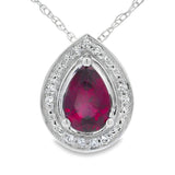 .52ct Garnet Diamond Fashion Pendants 10KT White Gold