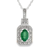 .57ct Emerald Diamond Fashion Pendants 10KT White Gold