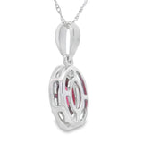.58ct Garnet Diamond Fashion Pendants 10KT White Gold