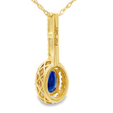 Sapphire Diamond Fashion Pendants 10KT Yellow Gold