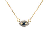 Sapphire Diamond Fashion Pendants 14KT Yellow Gold
