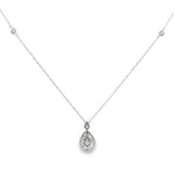 Genuine .32ct Diamond Fashion Pendants 14KT White Gold