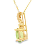 .37ct Peridot Diamond Fashion Pendants 10KT Yellow Gold