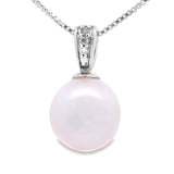 .01ct Pearl Diamond Fashion Pendants 10KT White Gold