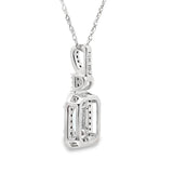 Aquamarine Diamond Fashion Pendants 10KT White Gold