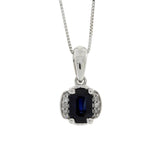 .63ct Sapphire Diamond Fashion Pendants 14KT White Gold