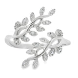 Natural .10ct Diamond Ring Sterling Silver