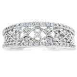 .50ct Diamond Fashion band rings 10KT White Gold