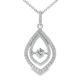 Cubic Zirconia Fashion Pendants Sterling Silver