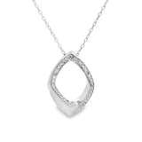 Genuine .02ct Diamond Fashion Pendants Sterling Silver