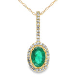 .46ct Emerald Diamond Fashion Pendants 10KT Yellow Gold